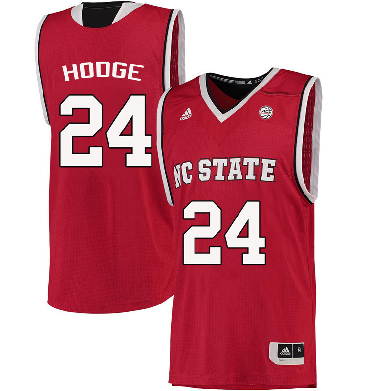 Men NC State Wolfpack #24 Julius Hodge College Basketball Jerseys-Red